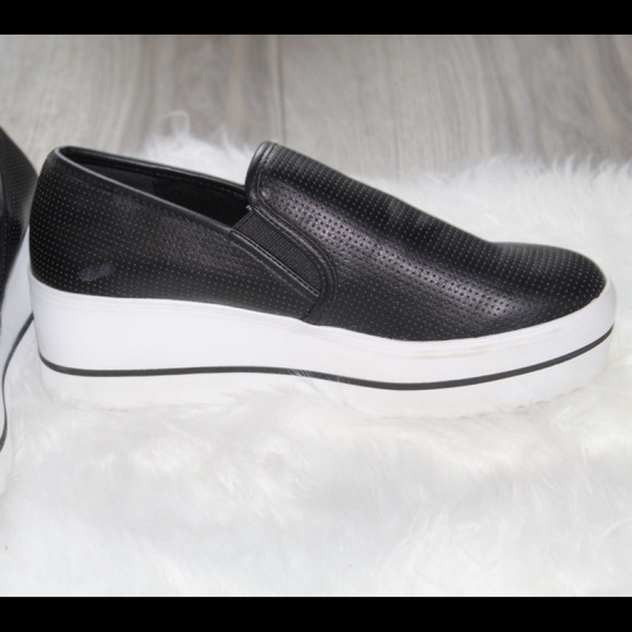 Steve Madden Shoes - Steve Madden BLACK Platform Slip-Ons